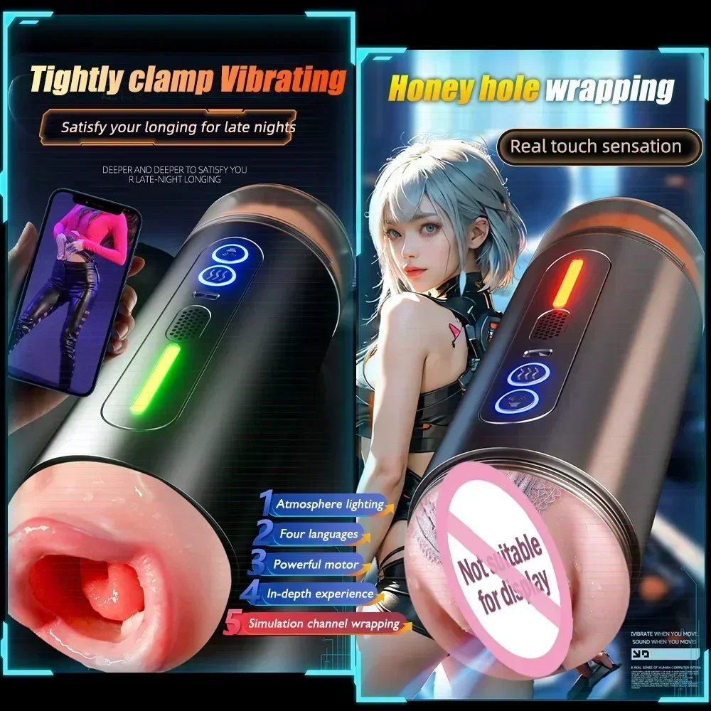 Male Masturbator Toys Automatic Sucking Masturbation Cup For Men Deep Throat Oral Vagina Suction Blowjob Vibrating Sex Machine - Image 6