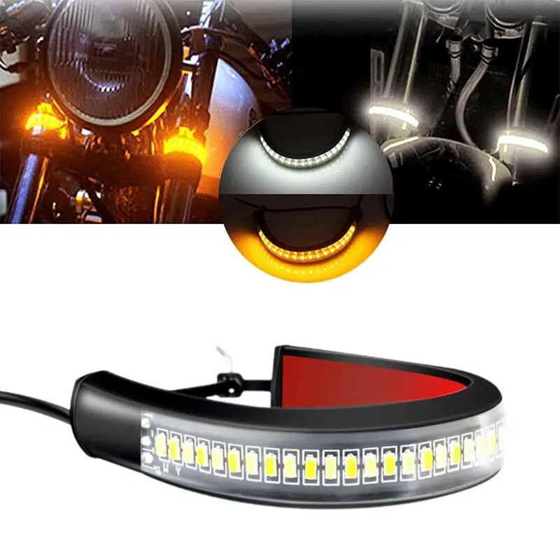 Motorcycle Indicator Lights LED brake indicator Light Bar Motorcycle Turn Signal Warning Lamp two color streamer Supplies