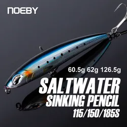 Noeby-Leurres de pêche au crayon coulant Stickbait, Appâts artificiels à longue prise en compte, Leurre de pêche en mer, 115mm, 54g, 150mm, 62g, 185mm, 126g