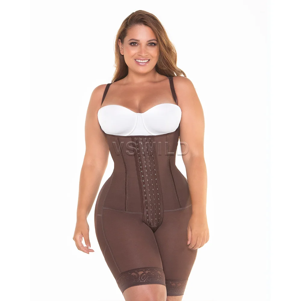 

High Compression Fajas Colombiana Short Girdles With Brooches Bust For Daily And Post-Surgical Use Slimming Sheath Belly Women