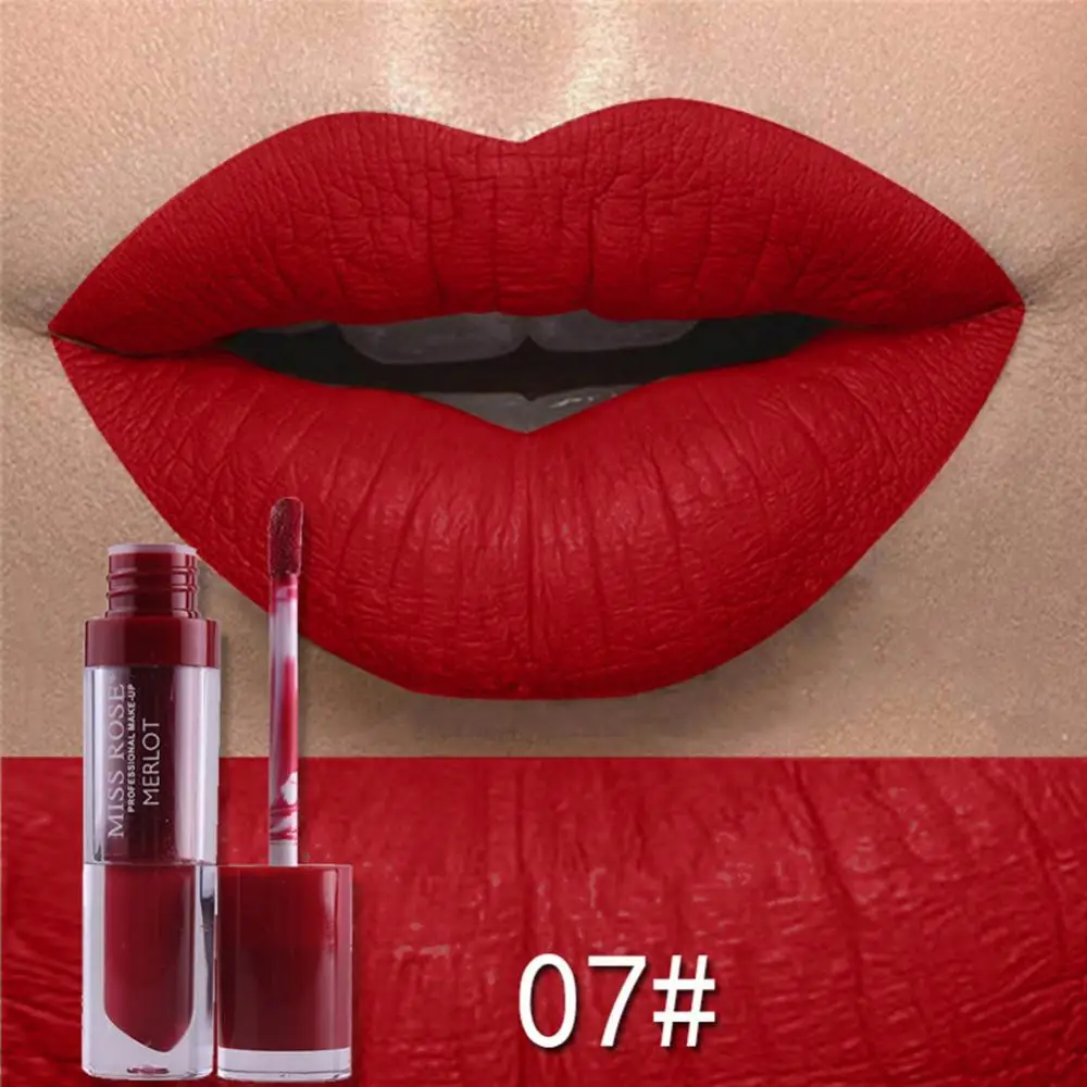 Brillo de labios mate no adhesivo, Pintalabios hidratante multicolor, resistente al agua y no fácil de decolorar, cosmético