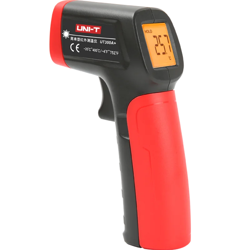 UNI-T UT300A + laserowy termometr na podczerwień ręczny Termometro cyfrowy przemysłowy bezdotykowy laserowy miernik temperatury — zdjęcie 2