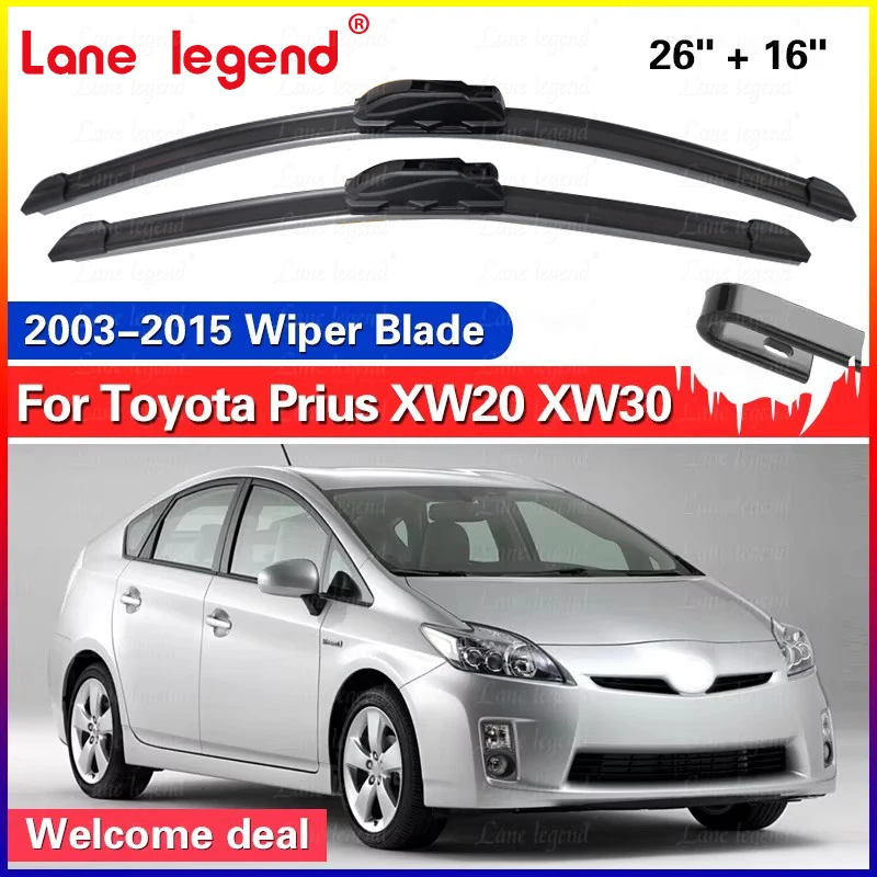 

For Toyota Prius XW20 XW30 2003-2015 2nd 3rd Gen Front Wiper Blades Windscreen Windshield Window Car Accessories 26"+16"