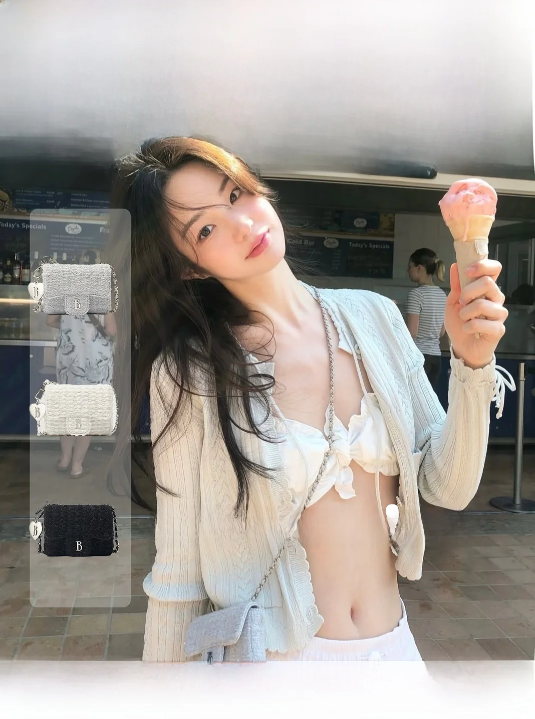 

Сумка через плечо с сердечком, кошелек-цепочка Barnnet, маленькая квадратная сумка, корейская кожаная сумка с магнитной застежкой для отдыха