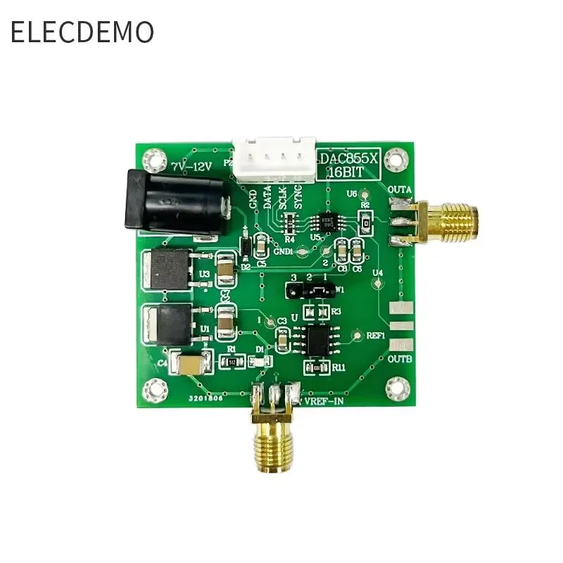 DAC Module 16-Bit High Precision Single Channel Analog Voltage Output 0-5V, Low Noise Digital to Analog Converter Board DAC8550