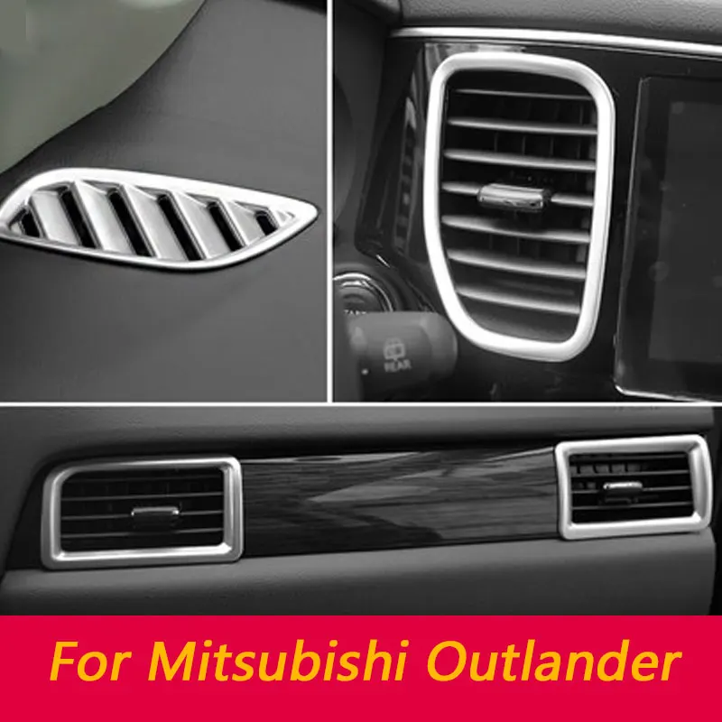 

Car Central air vent decorative frame For Mitsubishi Outlander Air Conditioner Outlet Sticker Internal modification accessories