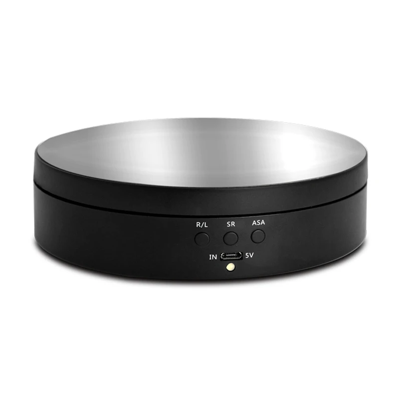 3 Speeds Electric Rotating Display Stand Mirror 360 Degree Turntable Jewelry Holder Battery for Photography Video Shooting Props