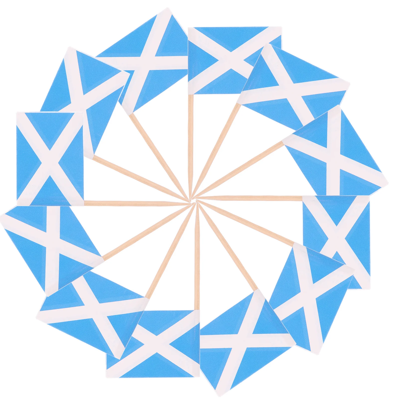 100Pcs Scotland Flag Wooden Toothpicks Cake Cupcake Picks National Flag Toothpick Food Party Decoration Supplies