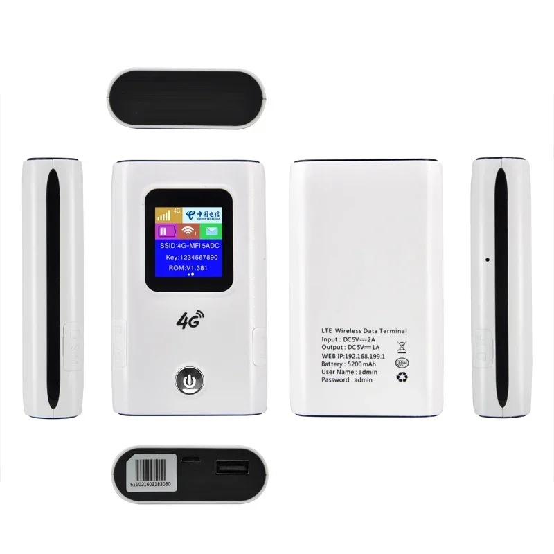 Routeur WIFI 4G avec carte sim, batterie externe 6000mAh, TDD Fesse, Hotspot sans fil 150Mbps, CAT4, modem 3G/4G