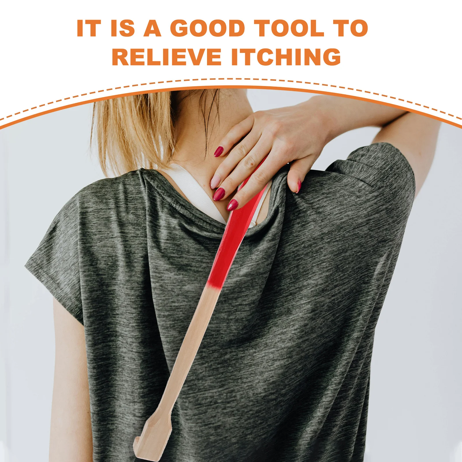 

Manual Wood Back Scratcher Long Handle Adjustable Back Scratching Tool Portable Body Massager Anti Itch Device for Men Women