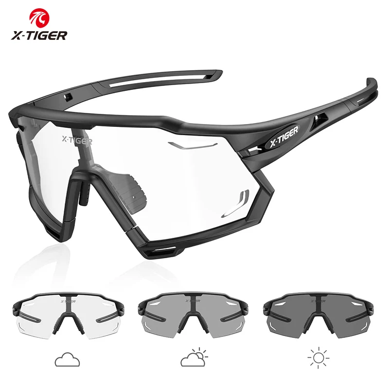 X-TIGER Cycling Sunglasses Photochromic Men Outdoor Sports Fishing Sunglasses UV400 Protection Bicycle Glasses Polarized