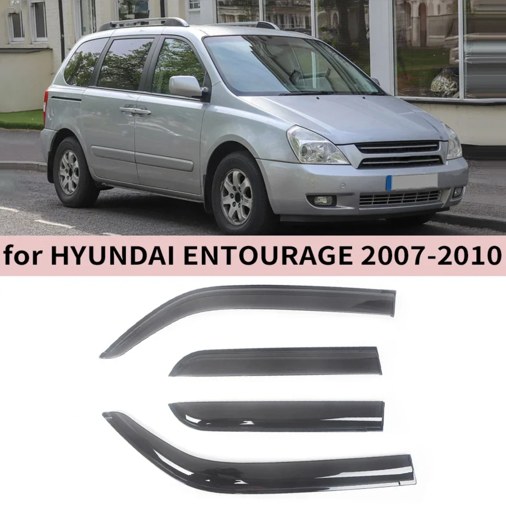 

Window Visor for HYUNDAI ENTOURAGE 2007-2010 Wind Deflectors Rain Guards Door Visor Vent Shades Ventvisor Exterior Parts