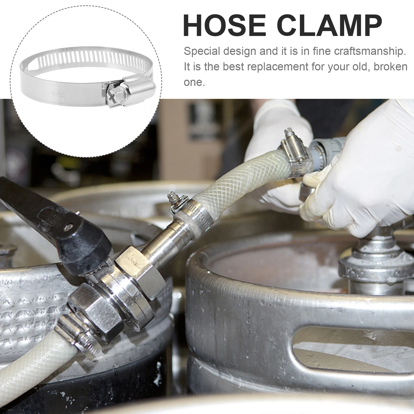 

4Pcs Fire Hose Clamp Heavy Duty Metal Hose Clip for Automotive Marine Motorcycle Flat Seal Clamp Set Pool Turbo Vacuum Fasteners