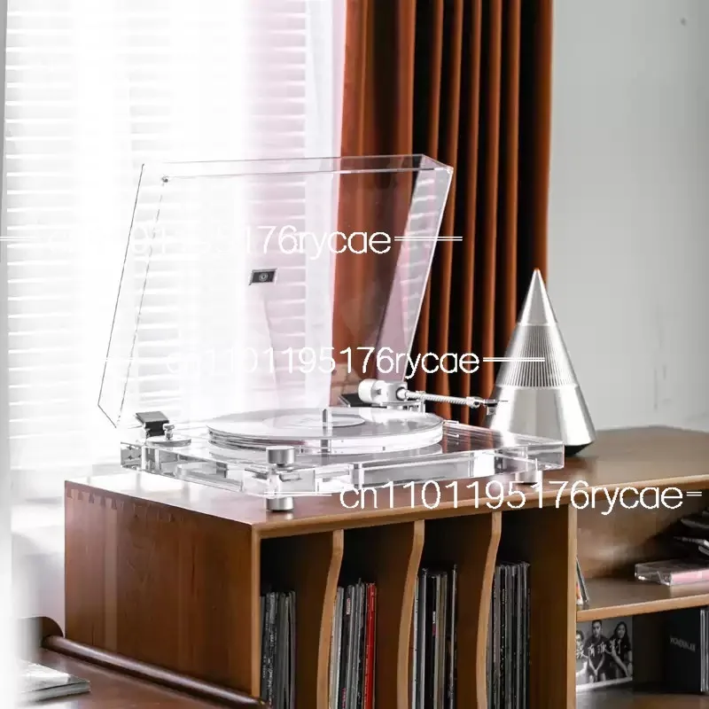 Phonograph Desktop Modern X10 Transparent Acrylic Vinyl Record Player Bluetooth Transmitter