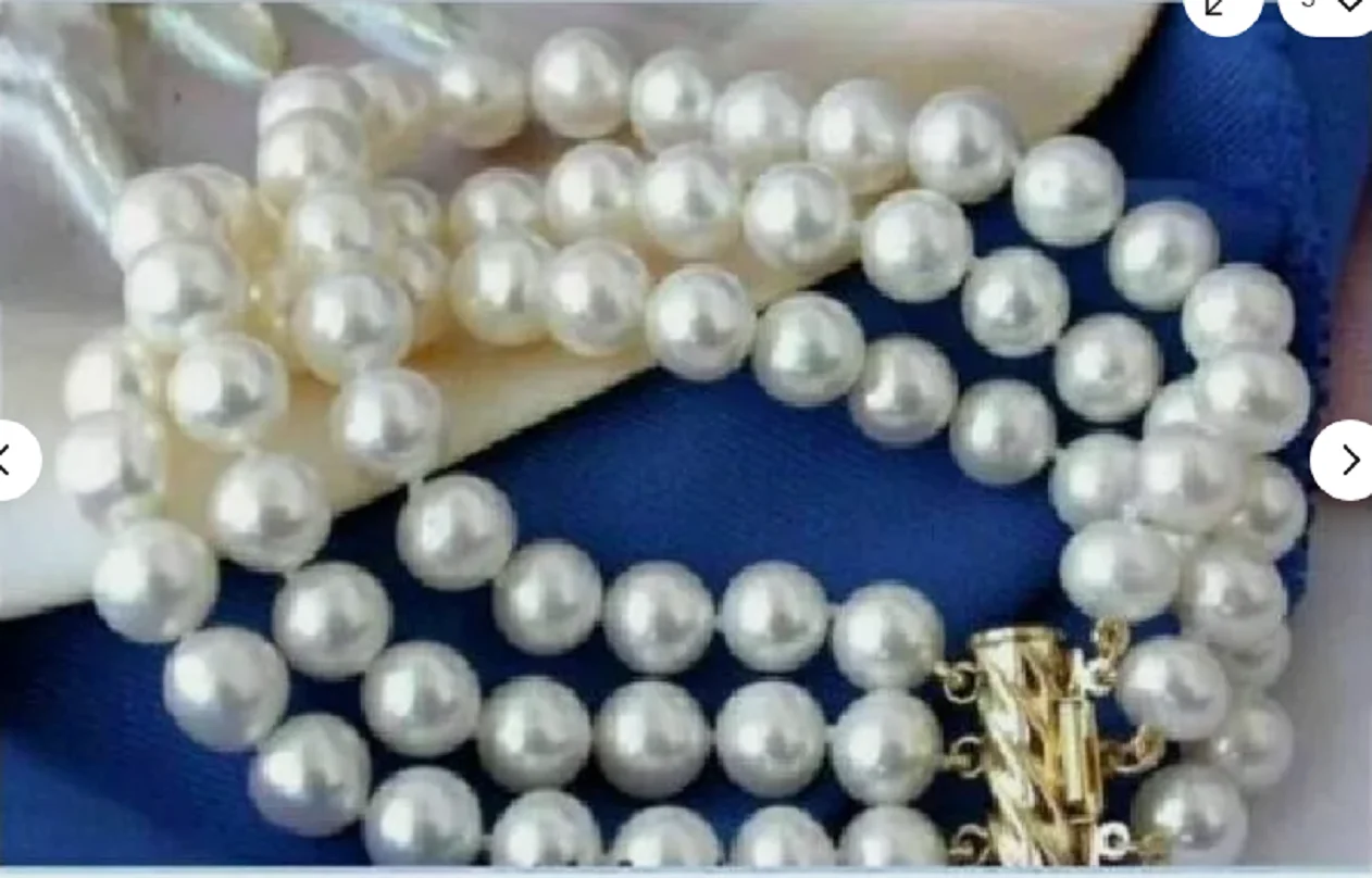 

Fine Jewelry3 ROW AAAA 10-9 ММ НАТУРАЛЬНЫЙ КРУГЛЫЙ БРАСЛЕТ С БЕЛЫМ ЖЕМЧУГОМ ЮЖНОГО МОРЯ 14 КАРАТ ЖЕЛТОГО ЗОЛОТА