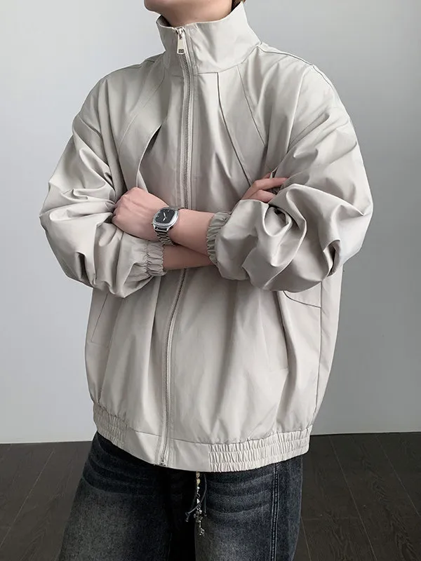 

TANGZ Studio American Deconstructed Jaet Men's Large Size Trendy Spring Autumn Outdoor Windbreaker Haome Patchwork Jaet