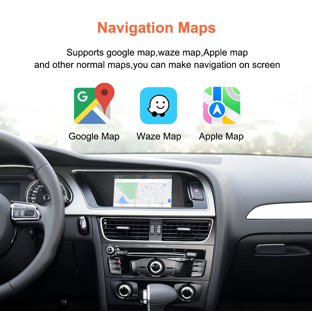 Bonroad OEM Bildschirm-Upgrade-Schnittstelle für Audi A4 B8 A5 Q5 2009-2015 Audi Concert Symphony Carplay Android Auto Modul Smart Box – Detail 10