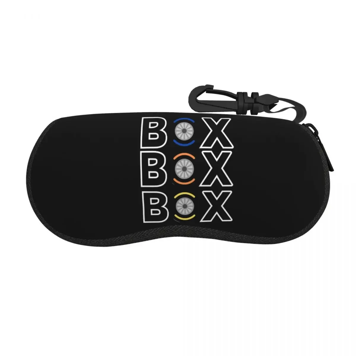 Box Box Box Racing Cars Tire Compound Design Shell Glasses Case Protector Sunglasses Box Women Men Soft Eyeglass Bag Pouch