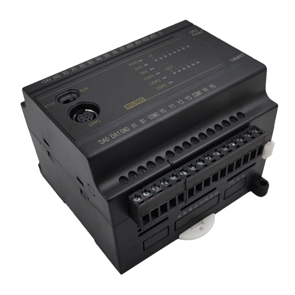 6 Channel 0-10V 24V 220V FX3U 14MR 14MT 14MRT 4CH NTC 0-10V DA 2CH RS485 MODBUS Relay transistor Output PID control system