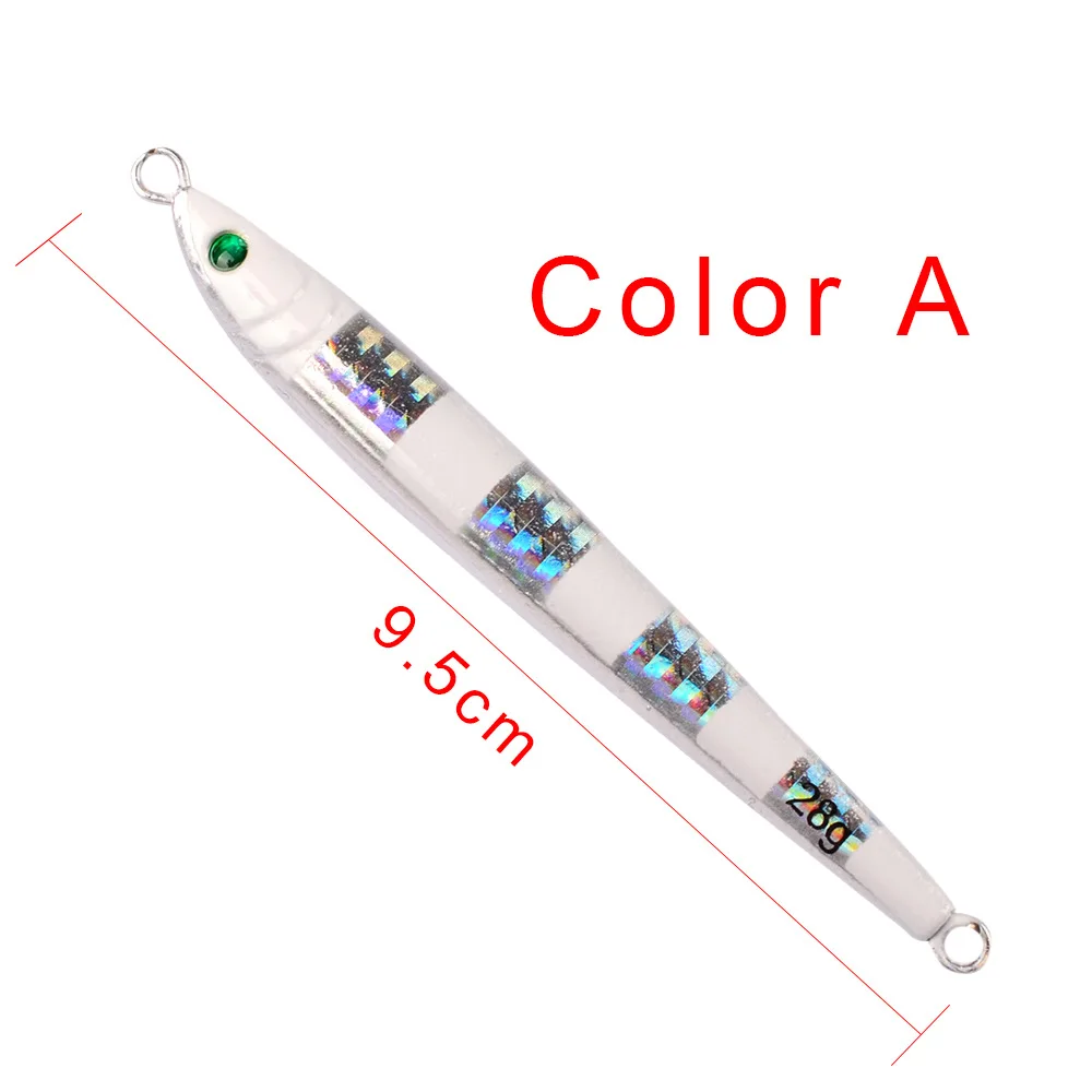 

1Pc SLOWER Long Metal Jig Fishing Lure Slow Cast Jigging Spoon 10-40G Artificial Shore Metal Bait Sea Tackle