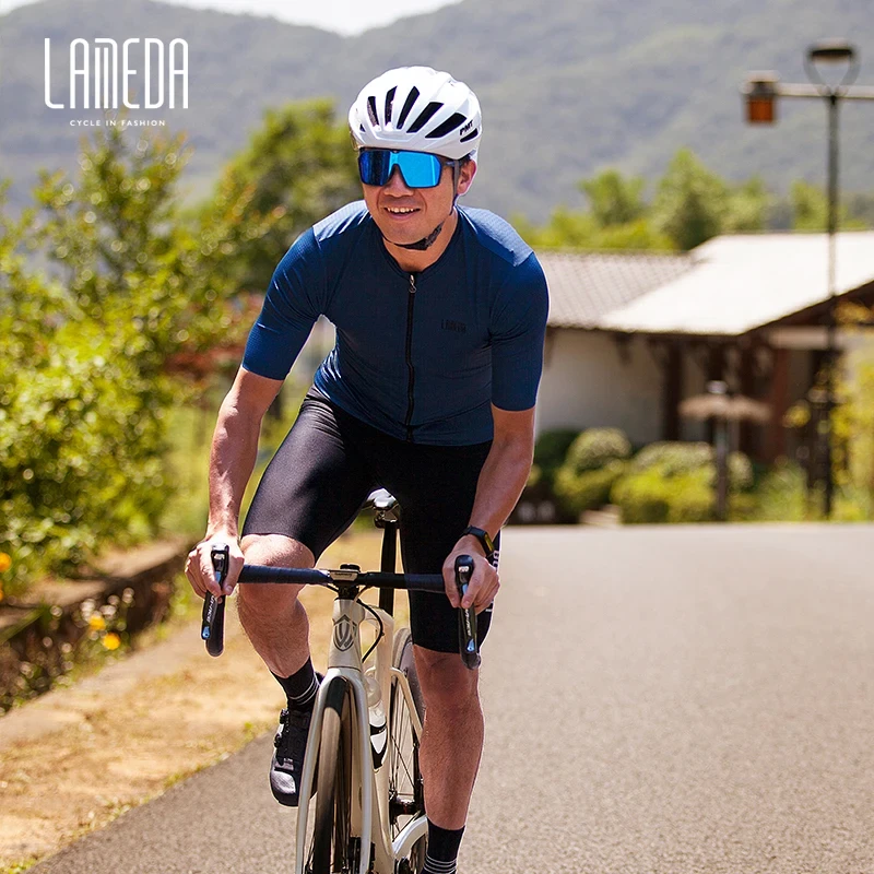 Lameda Cycling Jersey Breathable Short Sleeve Shorts Suit High Elasticity Cycling Clothing Men Cycling Shorts