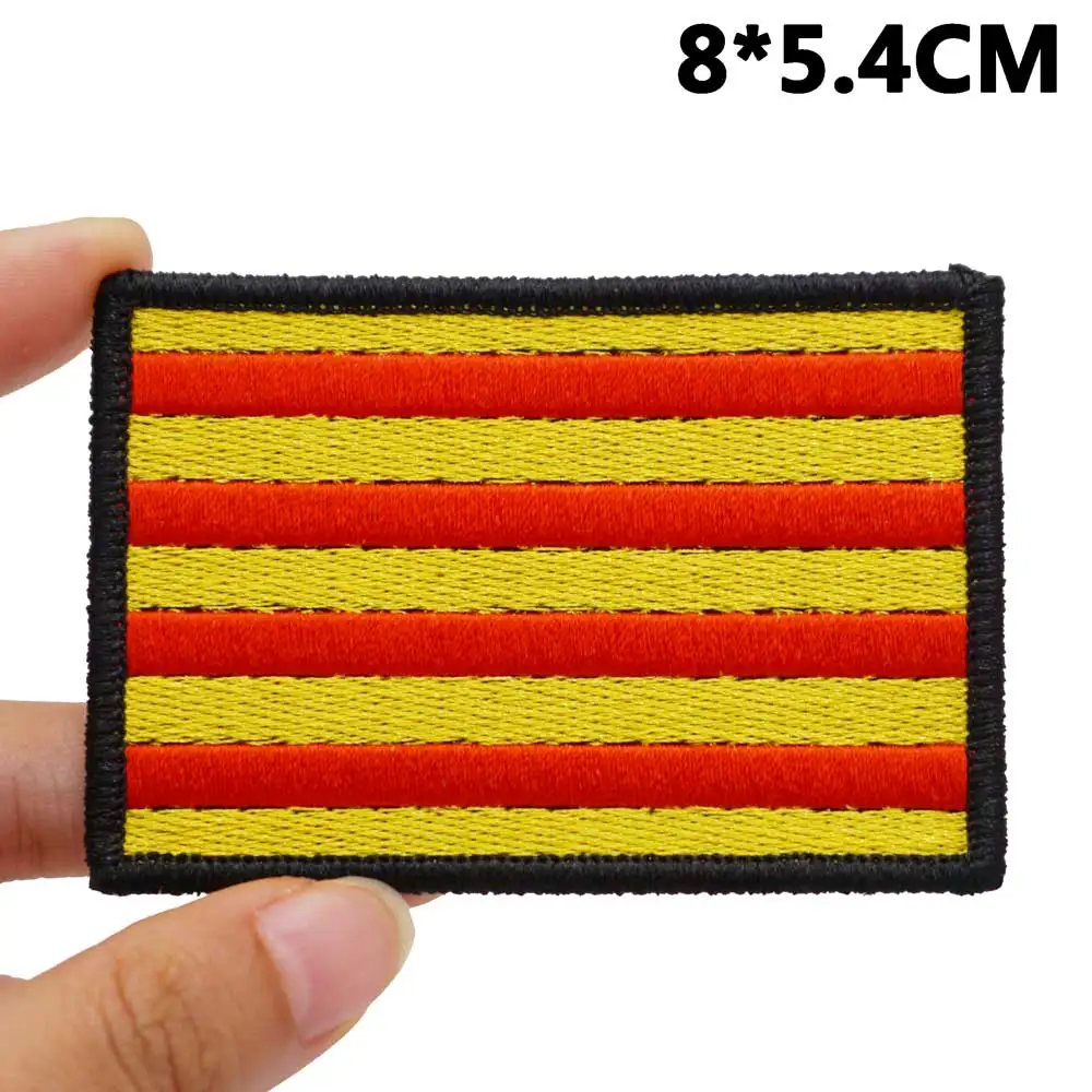 ES Flag Tactical Embroidery Patches with Hook and Loop Backing for Backpacks Clothing military Accessories