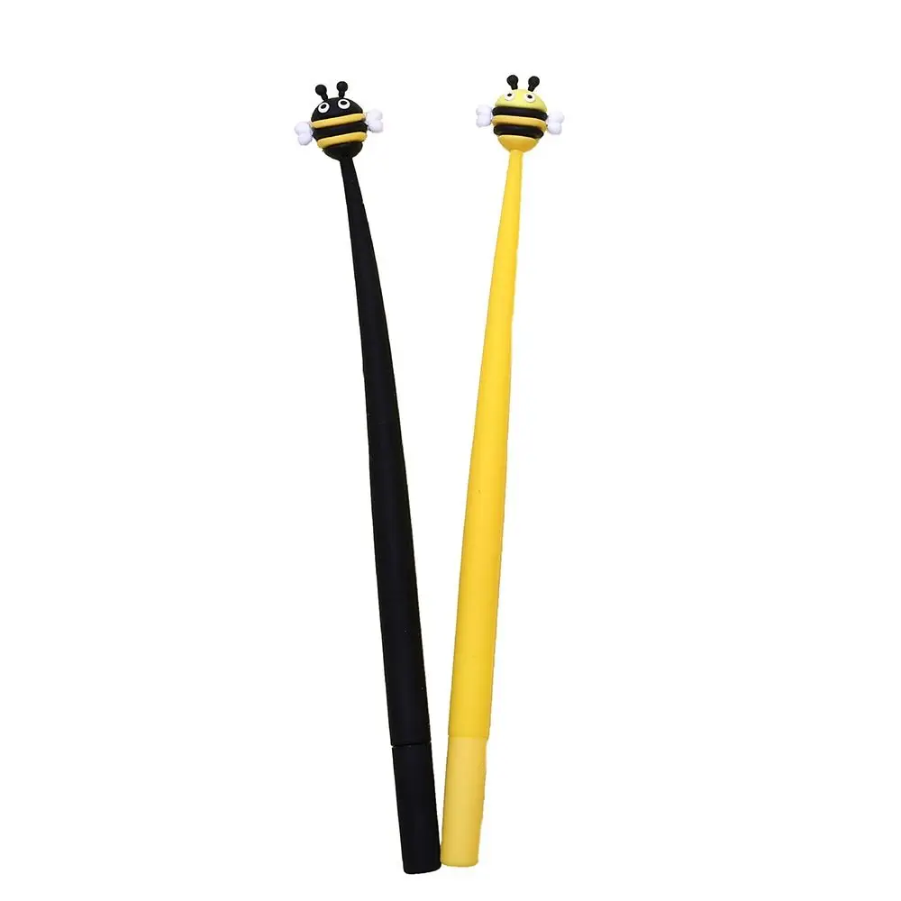 

Novel Cute Office Supply Plastic Stationery Silicone Black Neutral Pen Writing Signature Pen Cute Bee Gel Pen School Supplies