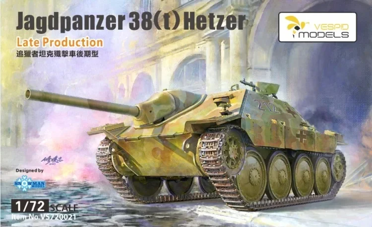 

Vespid model plastic tank model kit VS720021 1/72 Jagdpanzer 38'Hetzer 'late production assembly model