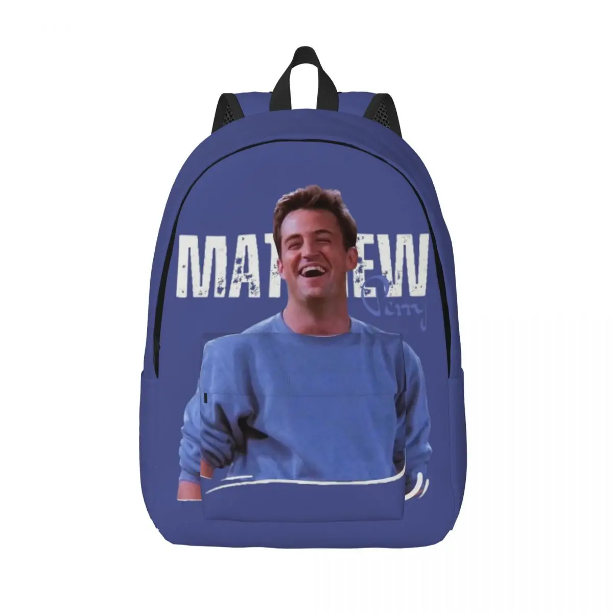 

Matthew Perry Fan Art Design For Friends Classical Backpack Sports Student Work Daypack for Men Women College Canvas Bags