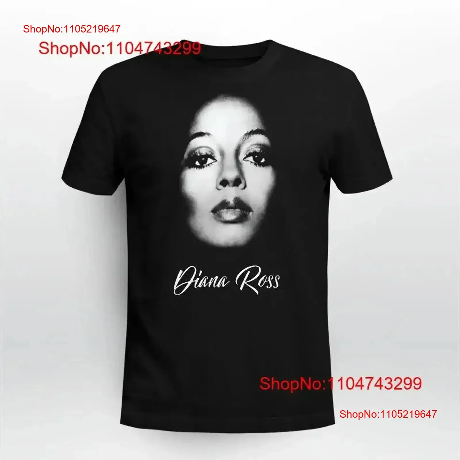 Diana Ross Face camiseta negra todas las tallas S a 5XL 1F1569 vintage lavado ligeramente elegante moda Top para uso diario gráfico