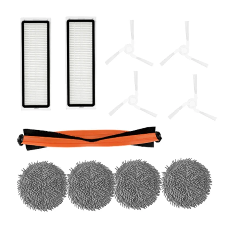 ABYN-Replacement Parts Spare Kit For Xiaomi Mijia Pro STYTJ06ZHM Self-Cleaning Robot Vacuum Cleaner Main Side Brush Mop Cloth Fi