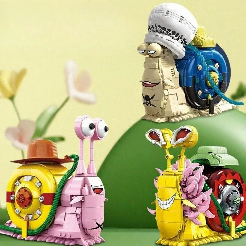 

MOC Snail Insect Model Building Block Phone Bug Series Bricks Set Classic Anime Character Toys For Kids Gifts Desk Home Decor