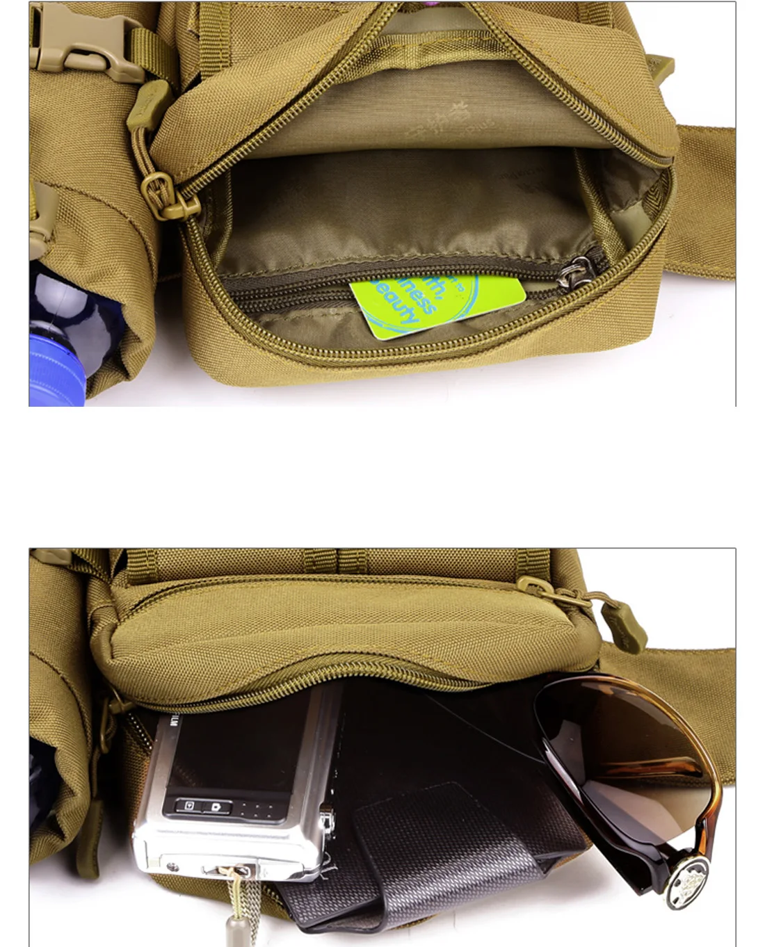 Männer Taille Fanny Pack Taschen Taktische Militärische Camping Reise Wandern Wasser Flasche Klettern Outdoor Sport Klettern Bum Hüfte Gürtel Tasche – Detail 28