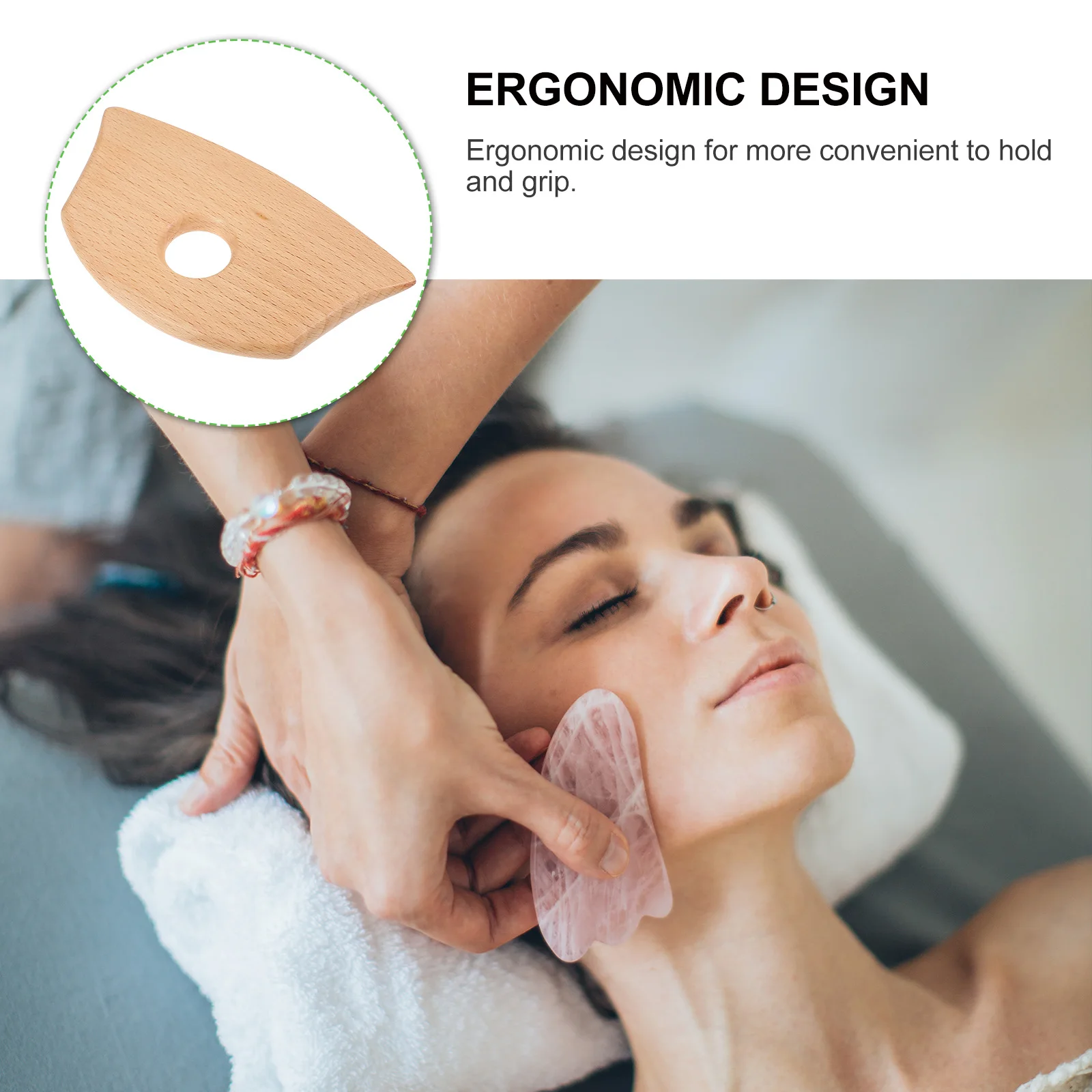 

Beech Scrapping Plate Gua Sha Creative Massager Convenient Instrument Useful Scraping Tablet Vitality Prop Facial Board