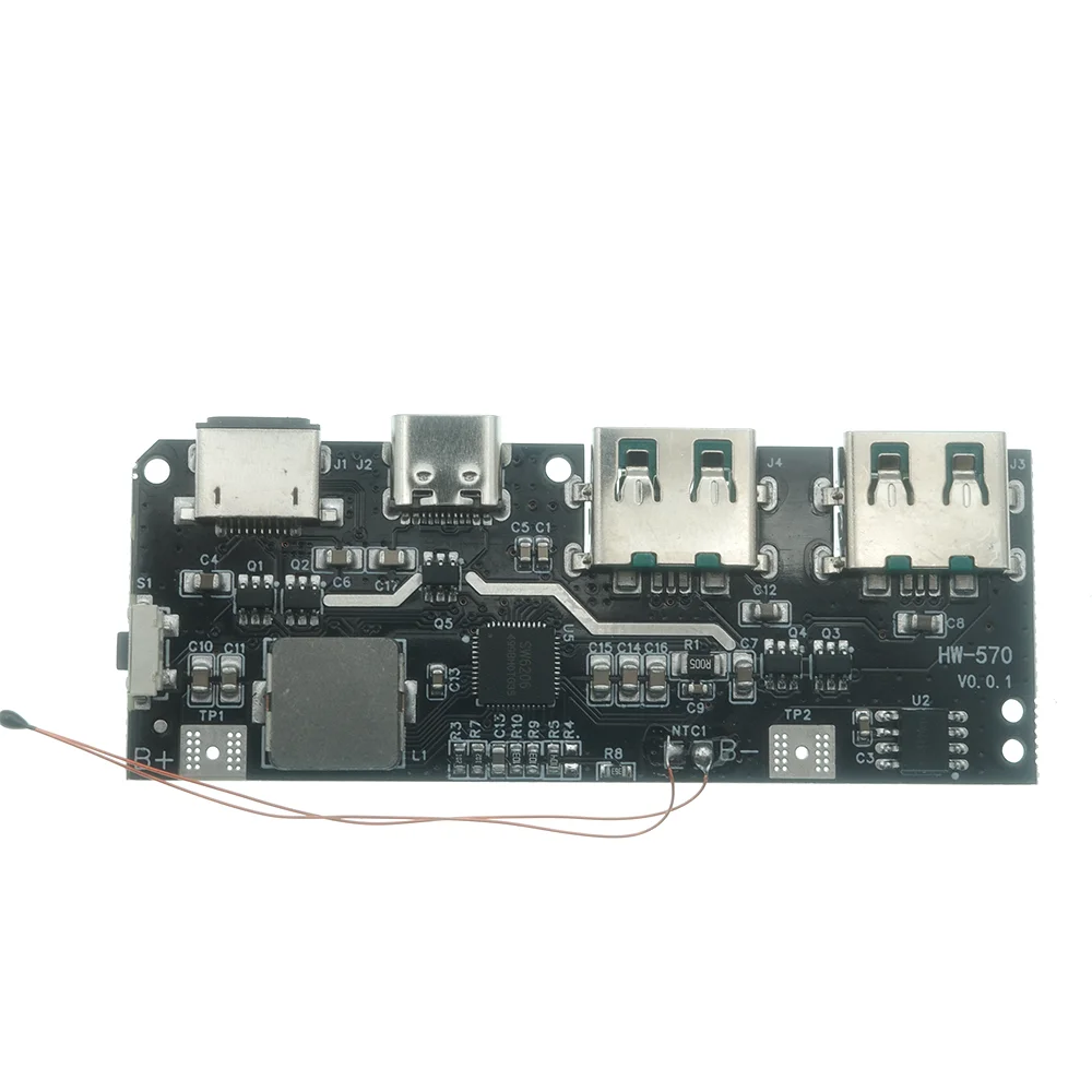 22.5W Power Bank 5-port Bidirectional Fast Charging Mobile Power Module Circuit Board DIY Motherboard Kit QC4+PD3.0