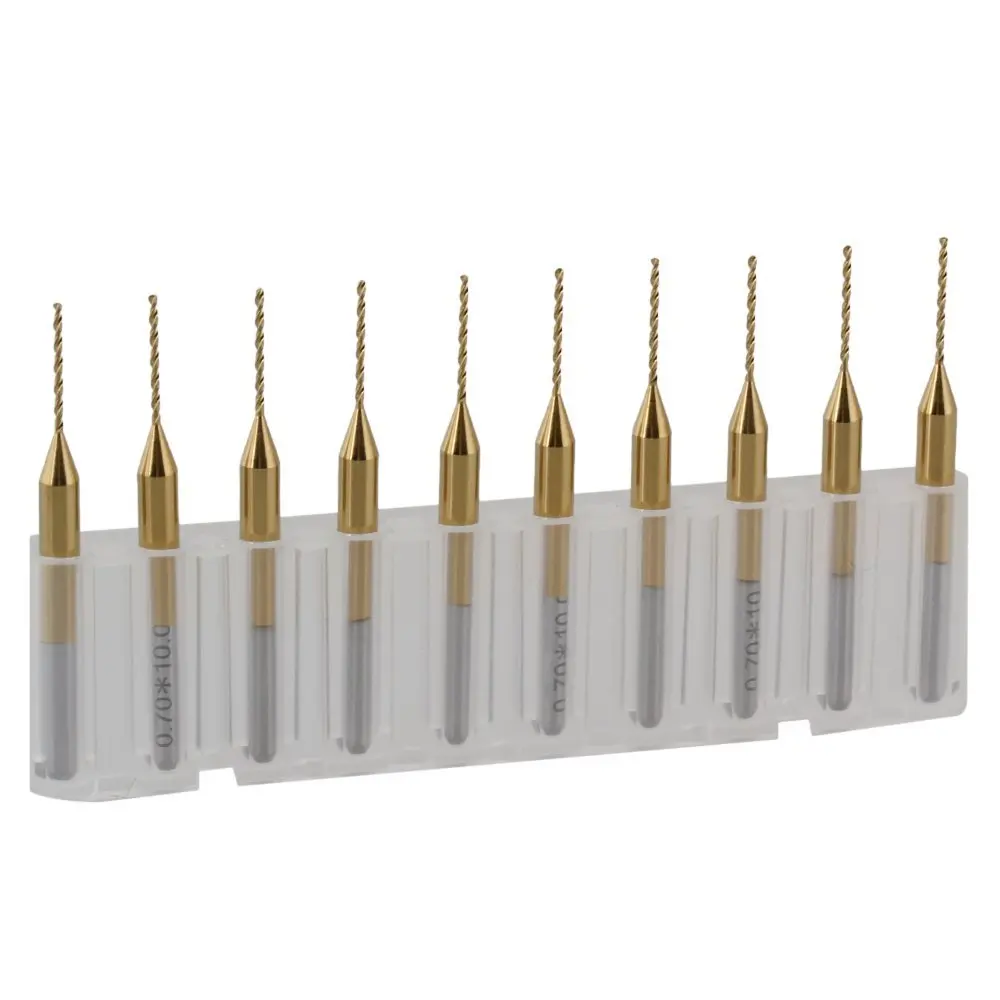 10 x Titanium Carbide Micro Drill Bit 0.7mm PCB CNC Jewelry Rotary Milling Tool