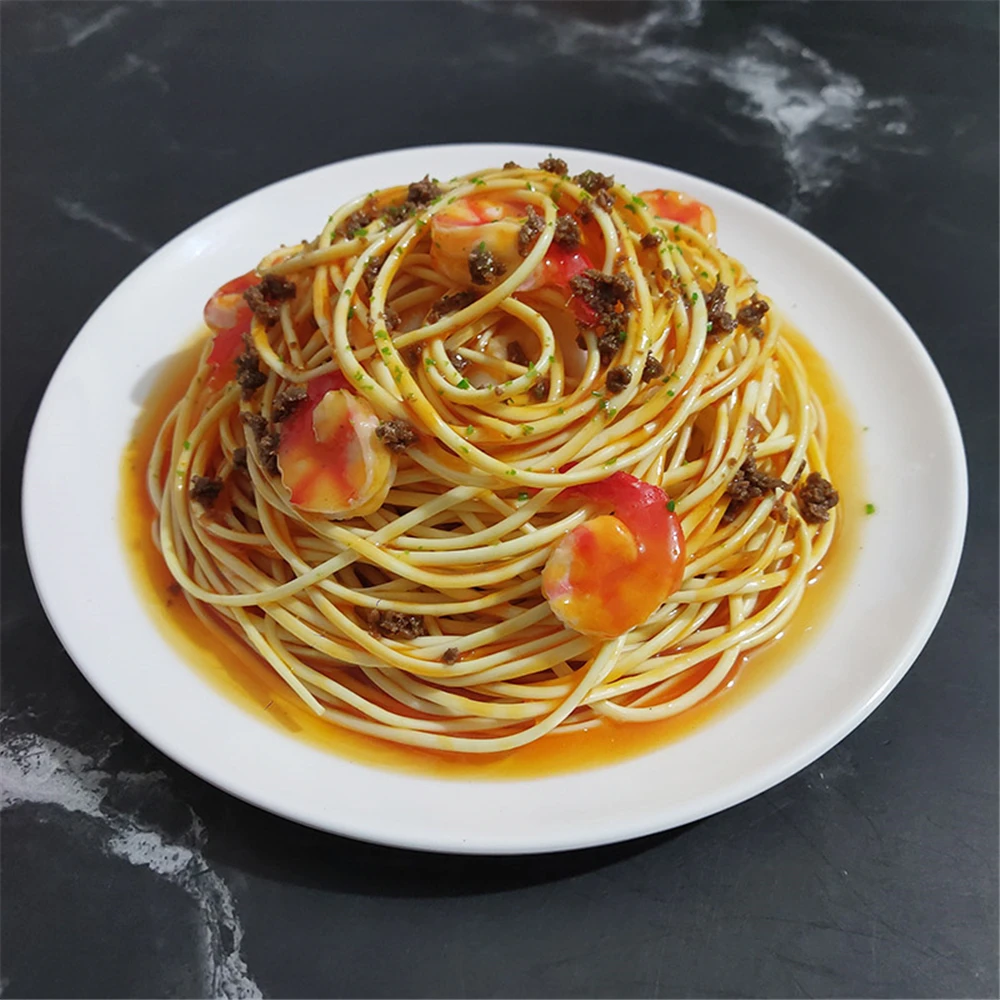 

Artificial Simulation fake food display props Kitchen hotel restaurant cabinet shop store decoration Spaghetti noodles model