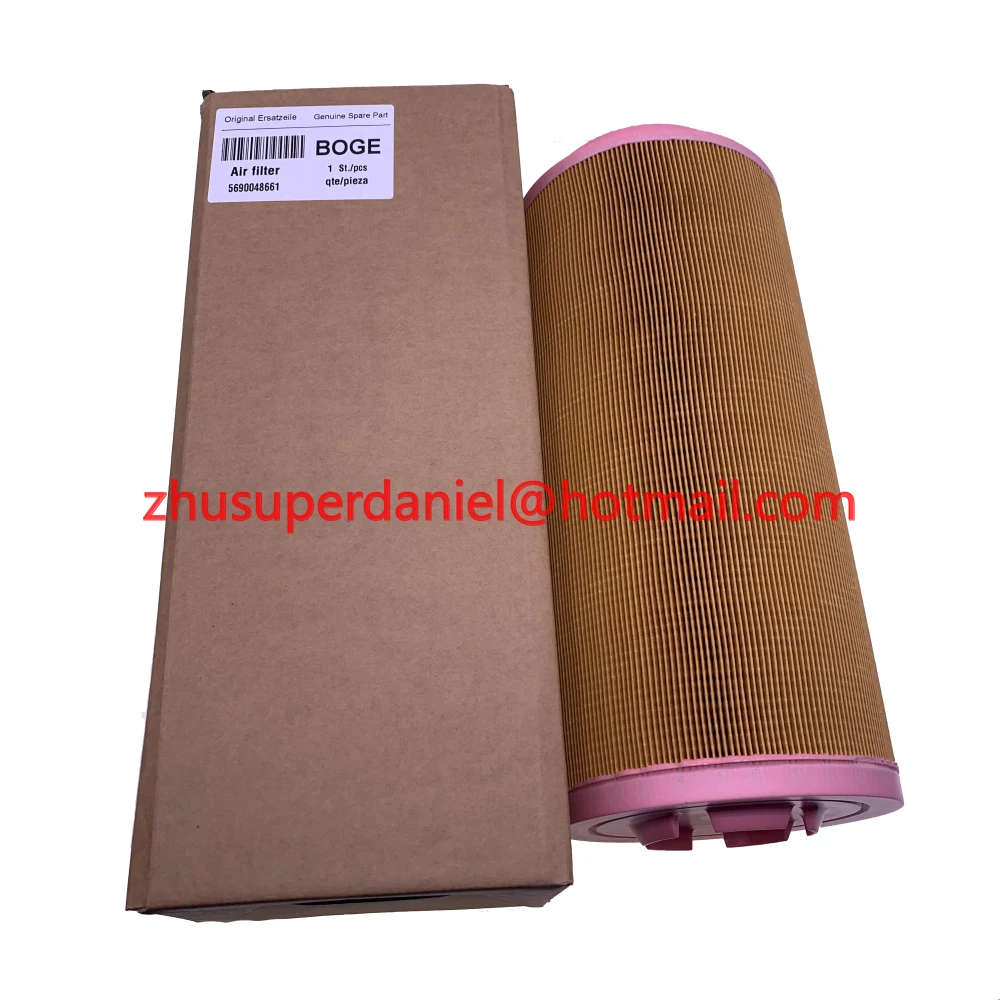 

2pcs/lot 5690048661=569004801 genuine Boge air compressor air filter element AF