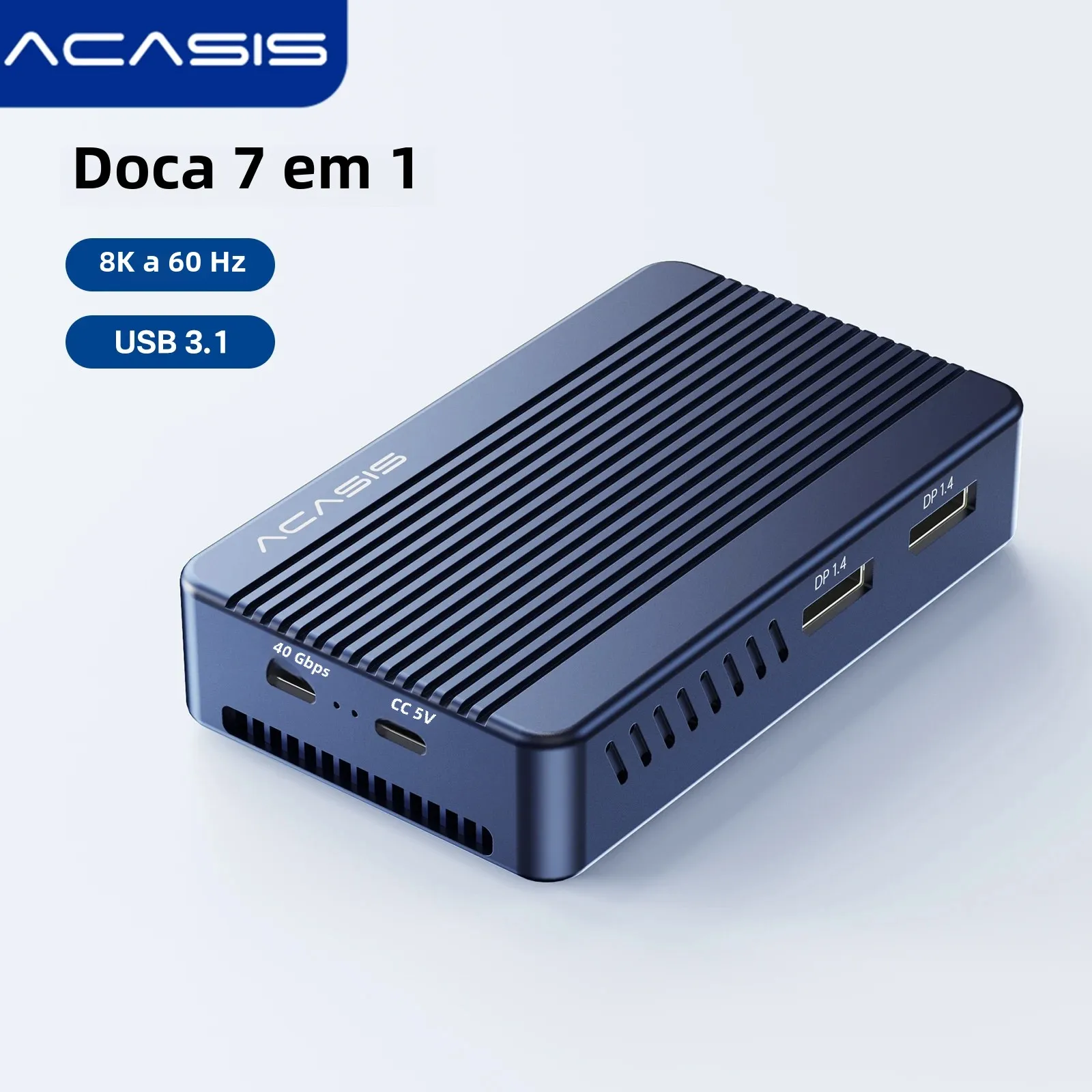 Acasis 40gbps thunderbolt ssd caso docking station USB-C hub 8k 60hz caso de alta definição ssd dp1.4 para macbook pro