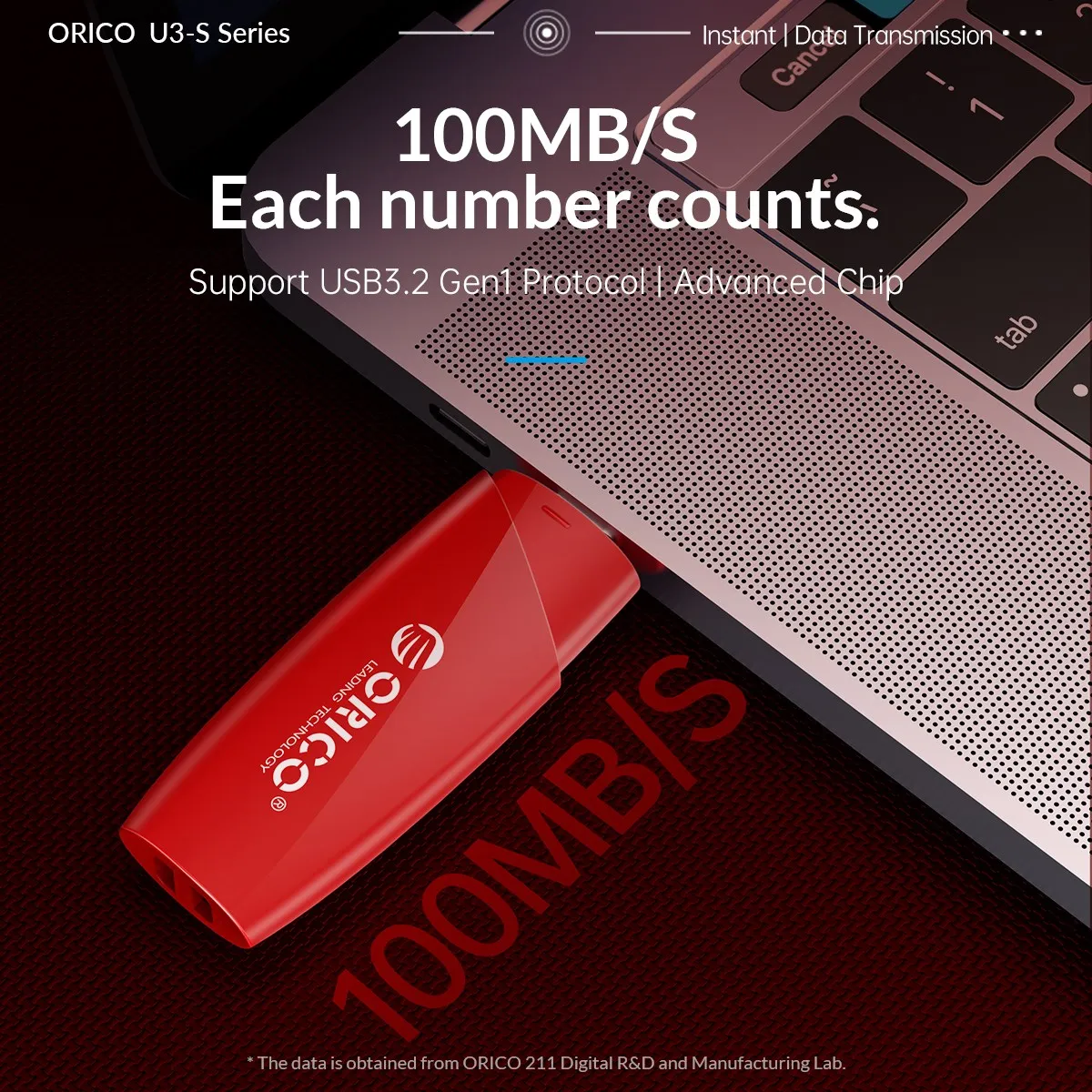 ORICO New Trend USB3.0 USB Flash Drives 32GB 64GB 128GB 256GB Pen Drive USB 3.0 Stick Pendrive Black Red for External Storage