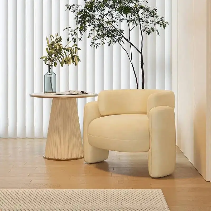Cream-style Single Sofa Chair Designer Living Room Leisure Chair Single Chair Internet-famous Beauty Salon Rest Area