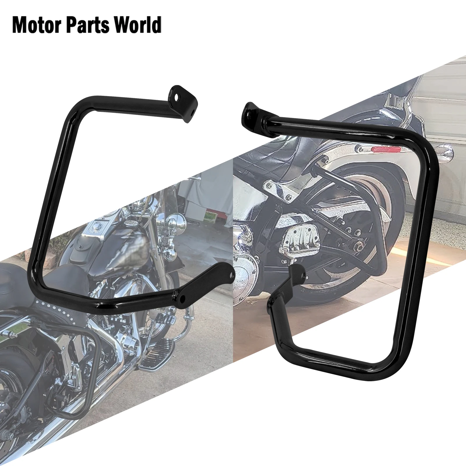 Motorcycle Rear Saddlebag Rail Crash Bar Guard Bumper For Harley Night Train Springer Standard 00-05 Softail Heritage FLST 00-17