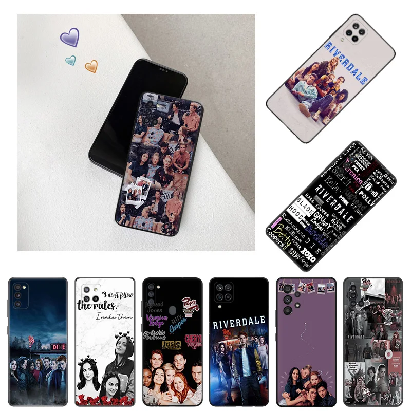 Black Matte Phone Case For Samsung A33 A32 A22 A23 A24 A31 A34 A41 A42 A51 A52 A53 A54 A71 A72 A73 Riverdale Serpents Soft Cover