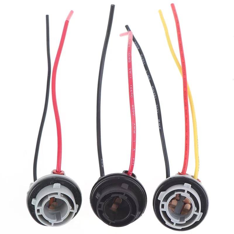 2 قطعة 1156 1157 لمبة المقبس BAY15D حامل مصباح P21/5 واط محول قاعدة موصل ل ضوء الفرامل البلاستيك اكسسوارات السيارات #2