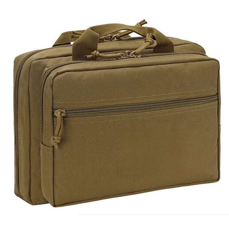 

720D Waterproof Pistol Case - Double Gun Backpack for GLOCK/1911/CZ-75, Tactical Range Bag with 22LR Holster & Tool Storage