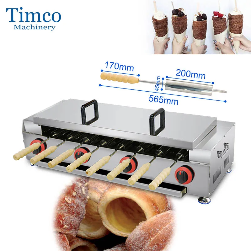 

TIMCO Gas Kurtos Kalacs Машина для изготовления тортов с дымоходом Конус для мороженого Печь для рулетов с дымоходом CE Коммерческая горизонтальная печь