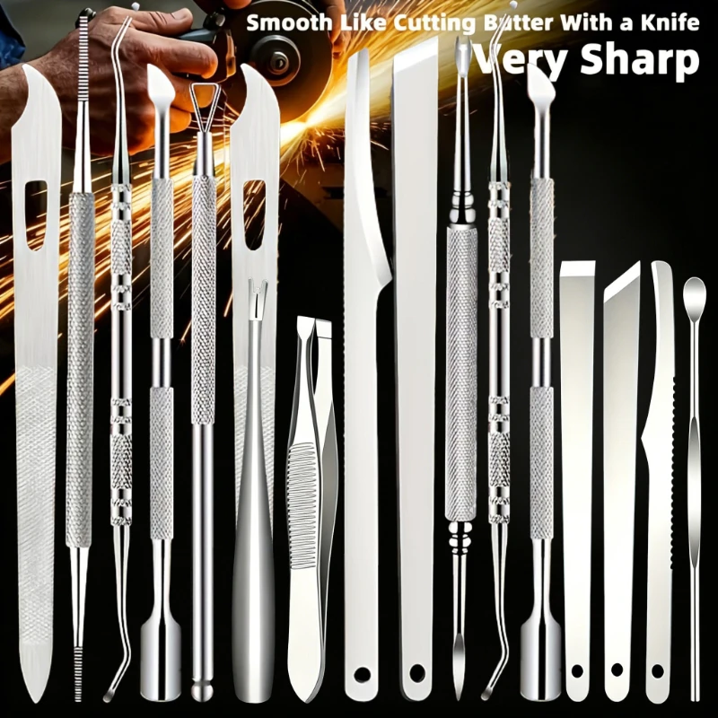 17pc foot care complete set,foot care series includes various scraping tools to effectively remove dead skin crusts Nail remover