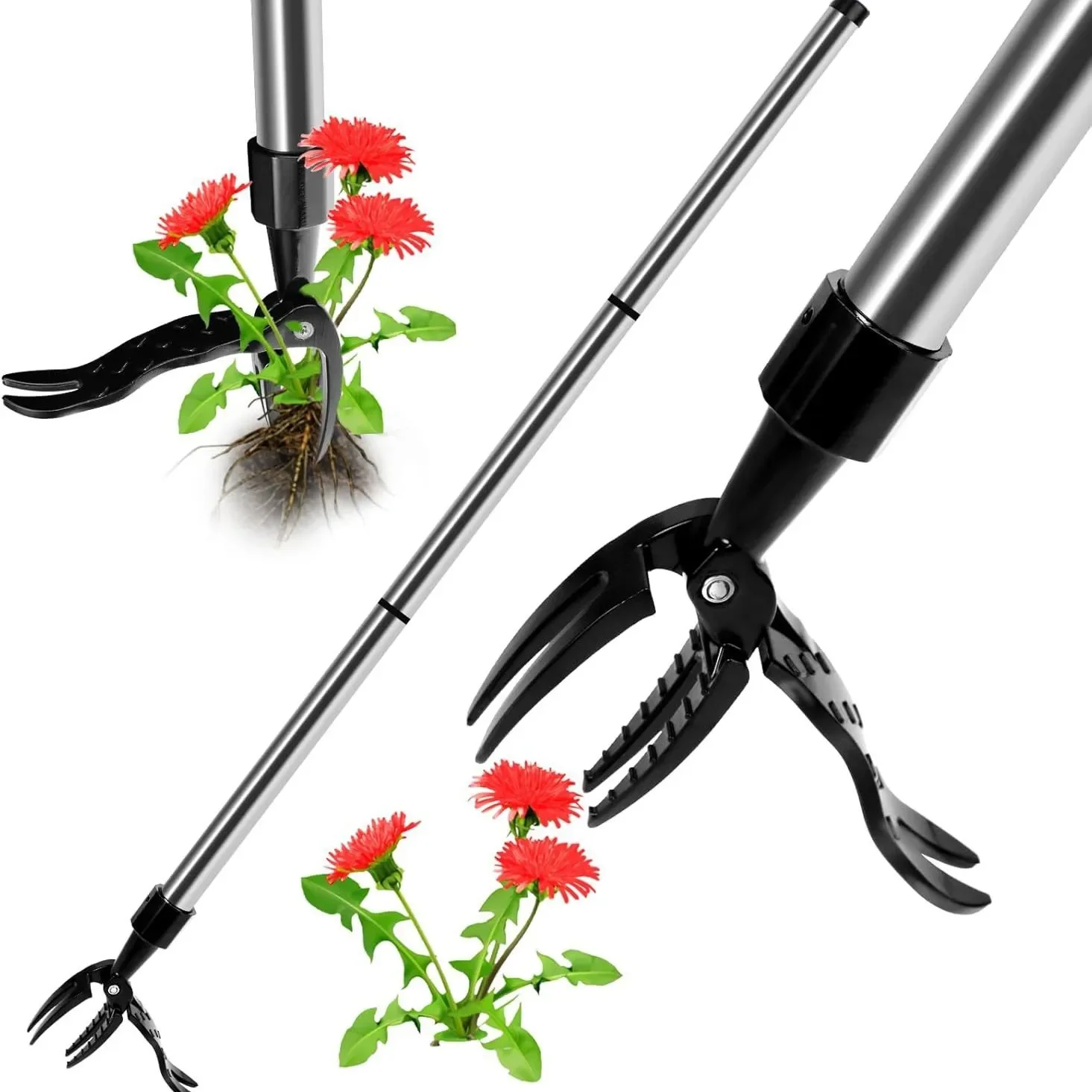 Stand Up Weed Puller Claw Tool Aluminum Alloy Weeding Head Replacement Garden Foot Pedal Digging Grass Shovel Root Remover