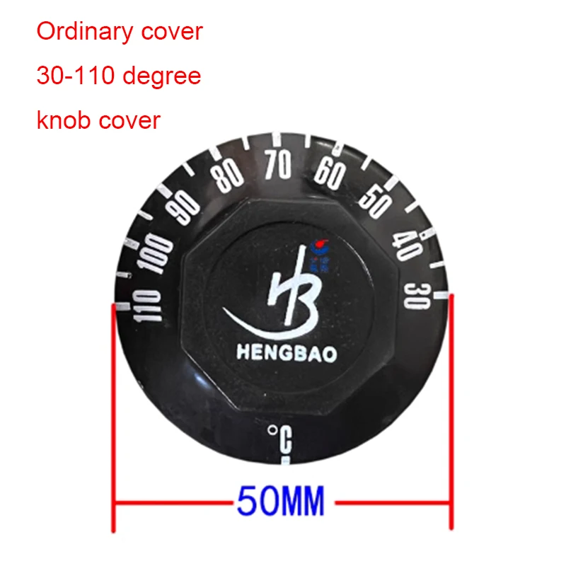 1PC Temperature Control Switch Knob Cover Automatic Thermostat Switch Temperature Control Bottom Plate 30-110℃ 50-300℃