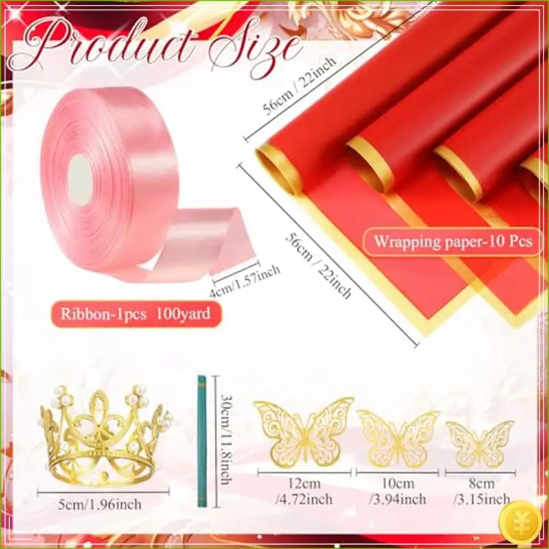 Artificial Roses Bouquet Flowers Bouquet Wrapping Paper Flower Wrapping Paper Pink